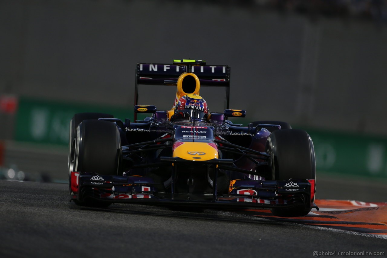 GP ABU DHABI, 03.11.2013- Gara, Mark Webber (AUS) Red Bull Racing RB9