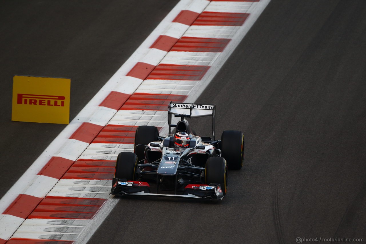 GP ABU DHABI, 03.11.2013- Gara, Nico Hulkenberg (GER) Sauber F1 Team C32