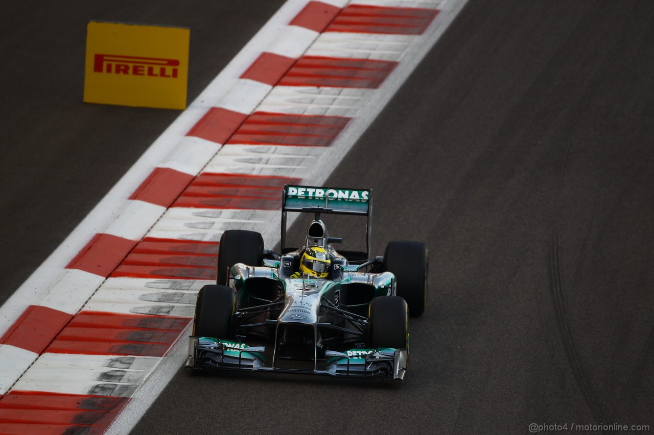 GP ABU DHABI, 03.11.2013- Gara, Nico Rosberg (GER) Mercedes AMG F1 W04