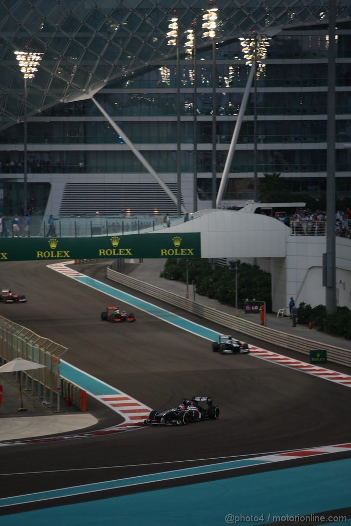 GP ABU DHABI, 03.11.2013- Gara, Nico Hulkenberg (GER) Sauber F1 Team C32