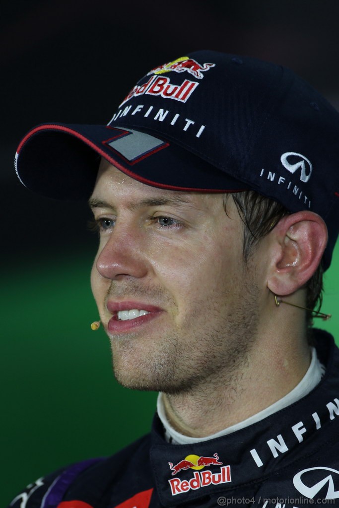 GP ABU DHABI, 03.11.2013- After Gara Press Conference,  Sebastian Vettel (GER) Red Bull Racing RB9