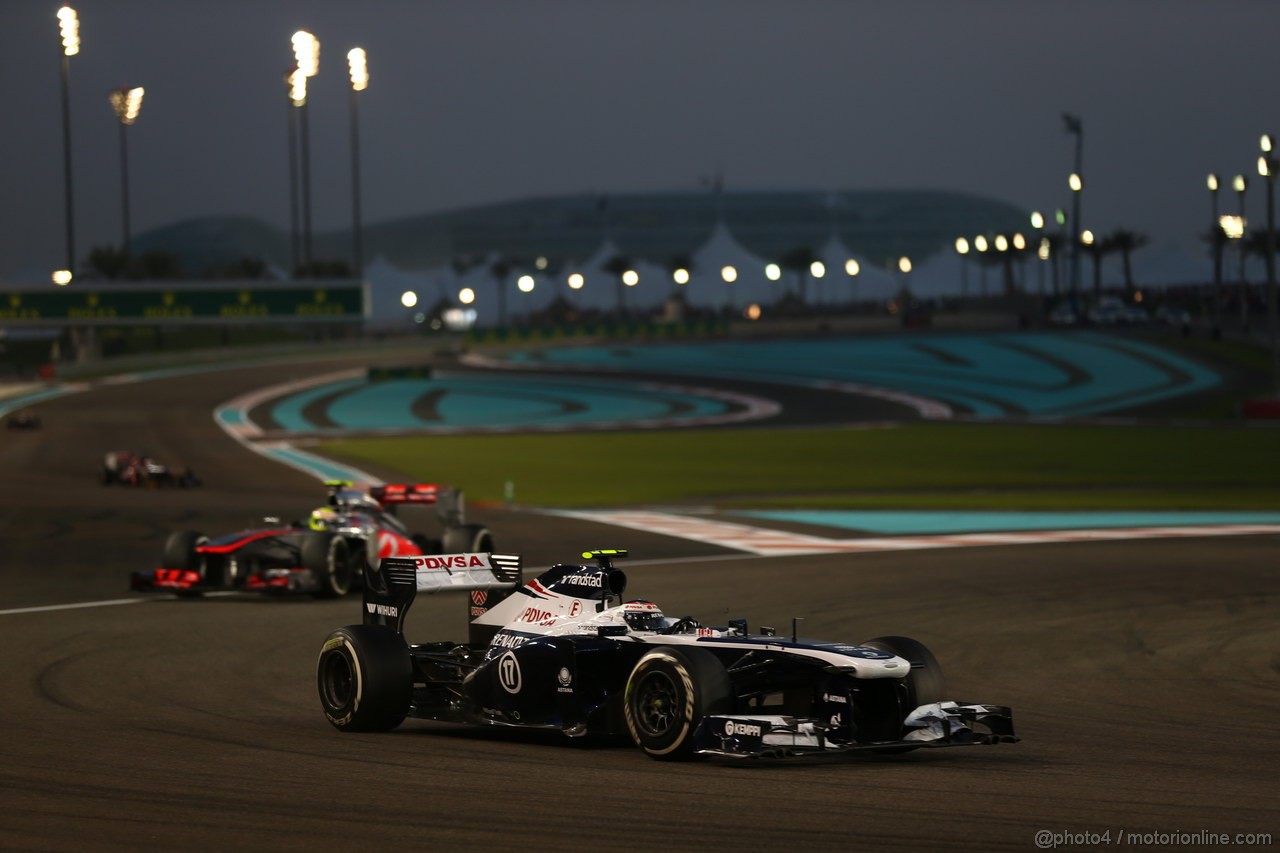 GP ABU DHABI, 03.11.2013- Gara, Valtteri Bottas (FIN), Williams F1 Team FW35