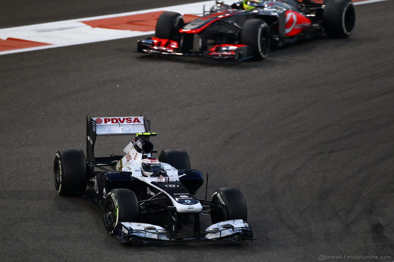 GP ABU DHABI, 03.11.2013- Gara, Valtteri Bottas (FIN), Williams F1 Team FW35