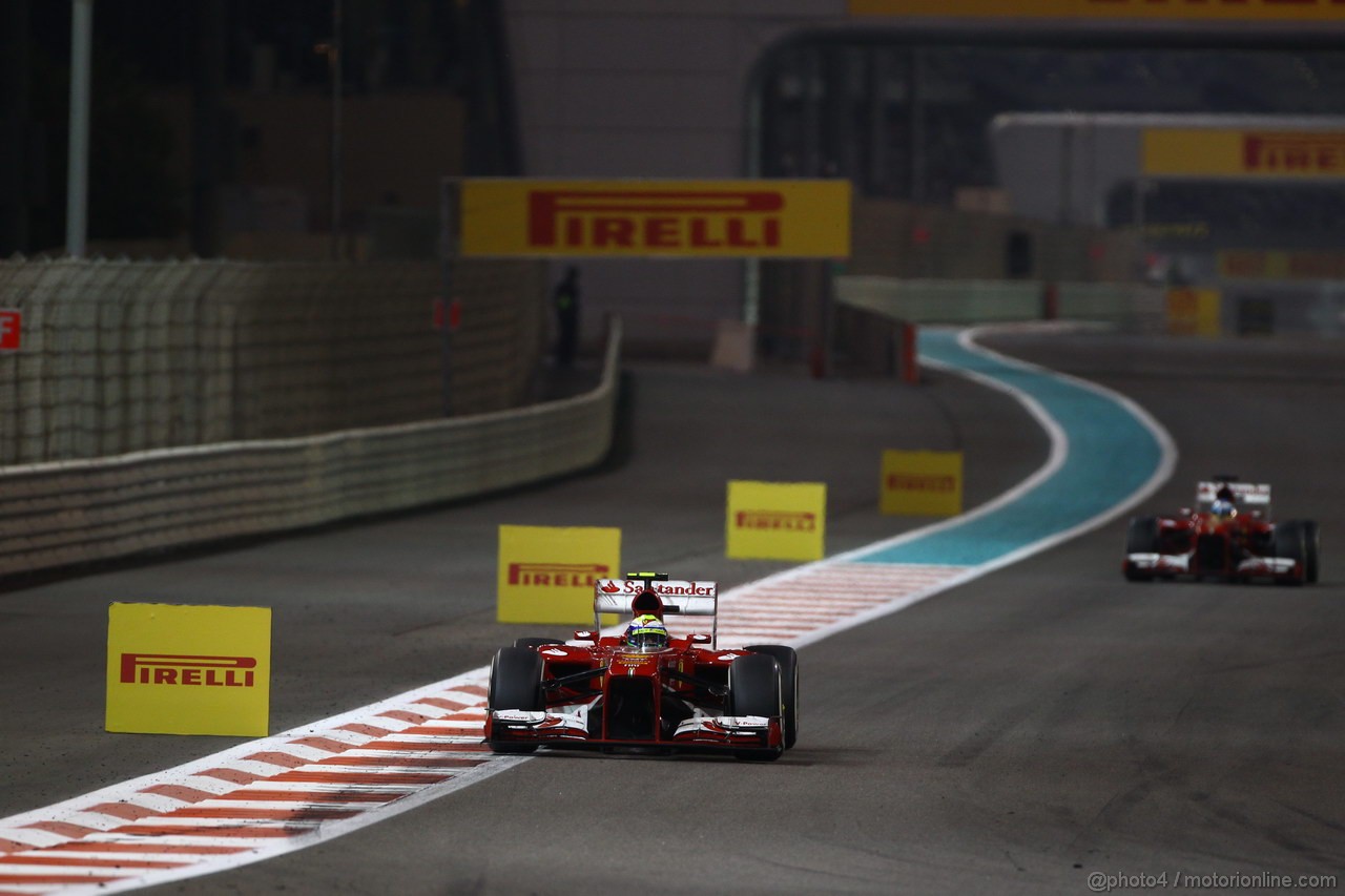 GP ABU DHABI, 03.11.2013- Gara, Felipe Massa (BRA) Ferrari F138