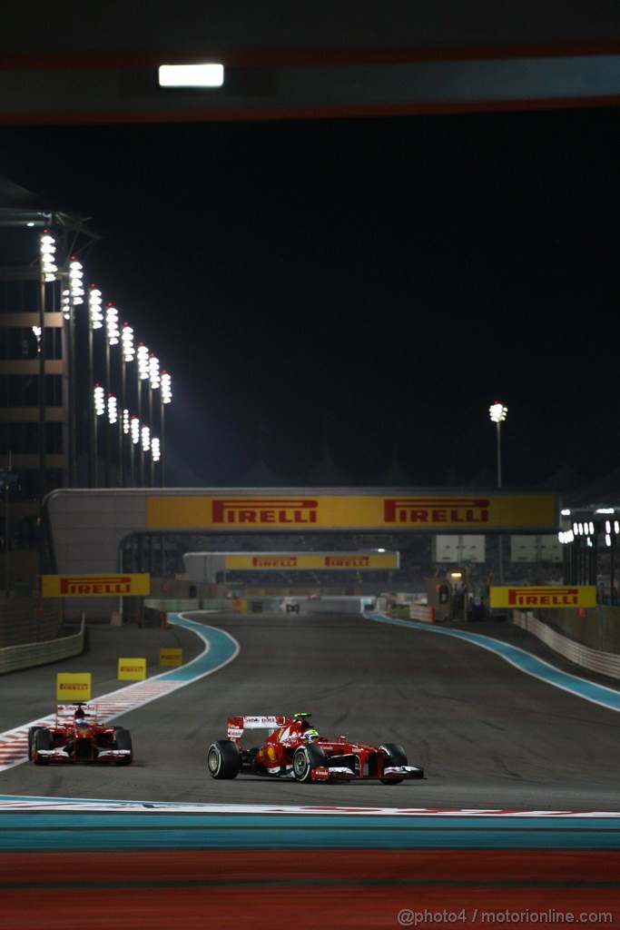 GP ABU DHABI, 03.11.2013- Gara, Felipe Massa (BRA) Ferrari F138