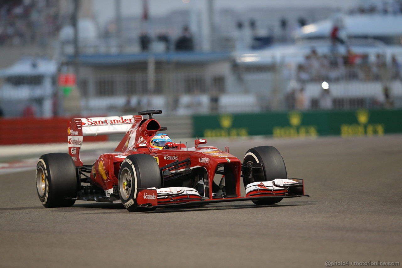 GP ABU DHABI, 03.11.2013- Gara, Fernando Alonso (ESP) Ferrari F138