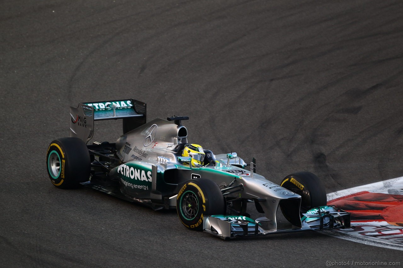 GP ABU DHABI, 03.11.2013- Gara, Nico Rosberg (GER) Mercedes AMG F1 W04