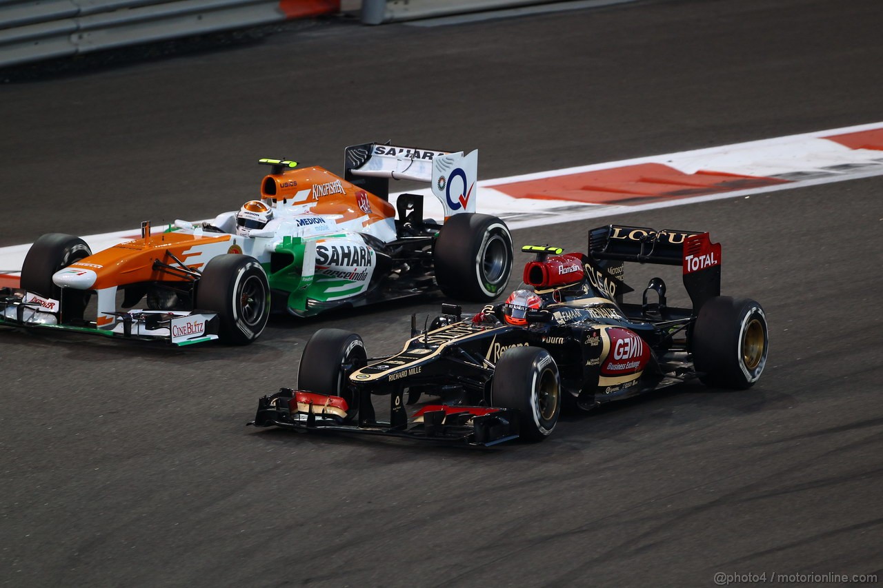 GP ABU DHABI, 03.11.2013- Gara, Romain Grosjean (FRA) Lotus F1 Team E213