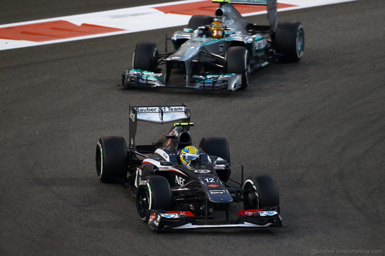 GP ABU DHABI, 03.11.2013- Gara, Esteban Gutierrez (MEX), Sauber F1 Team C32