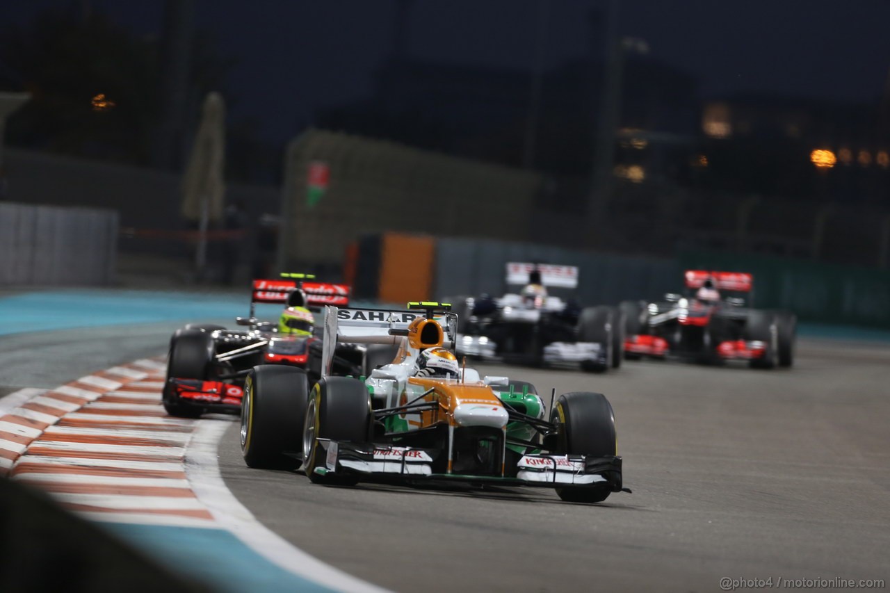 GP ABU DHABI, 03.11.2013- Gara, Adrian Sutil (GER), Sahara Force India F1 Team VJM06