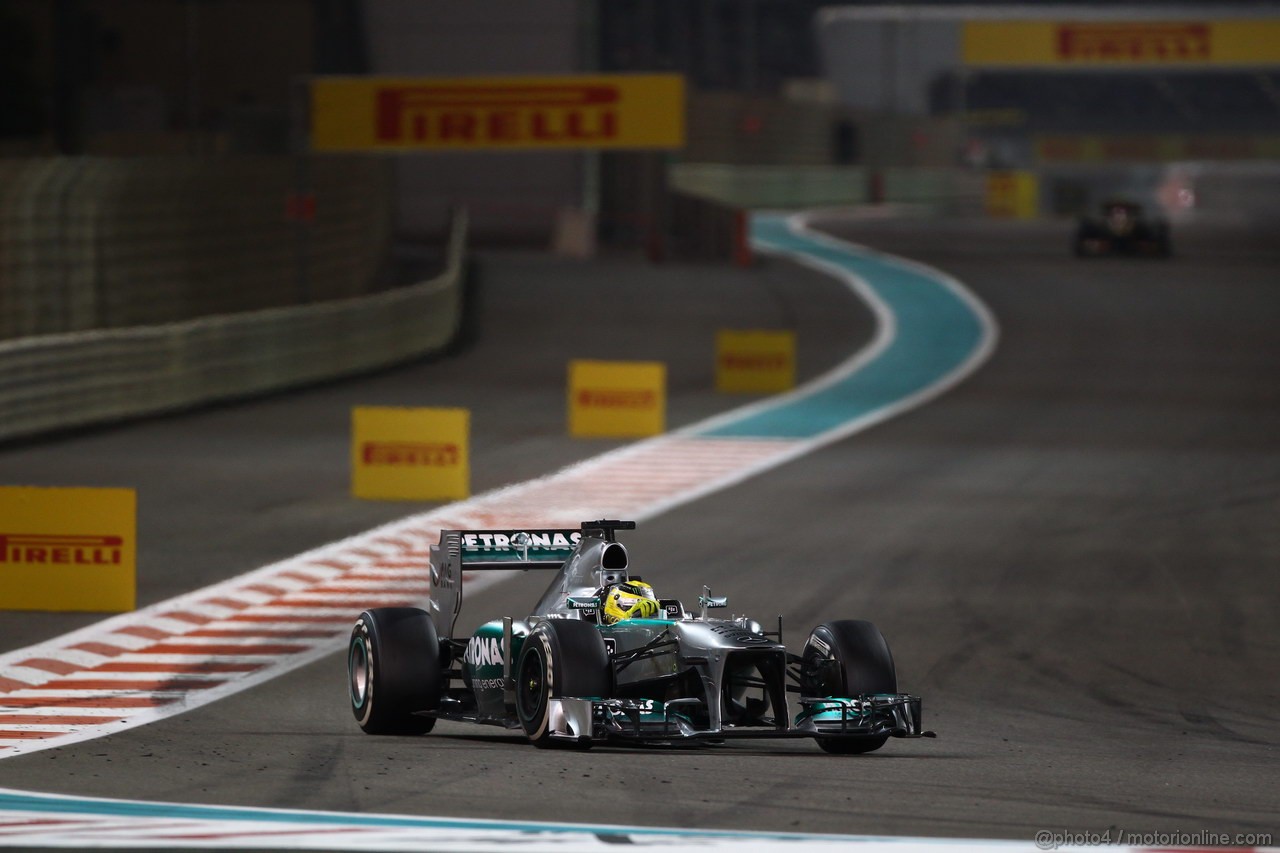 GP ABU DHABI, 03.11.2013- Gara, Nico Rosberg (GER) Mercedes AMG F1 W04