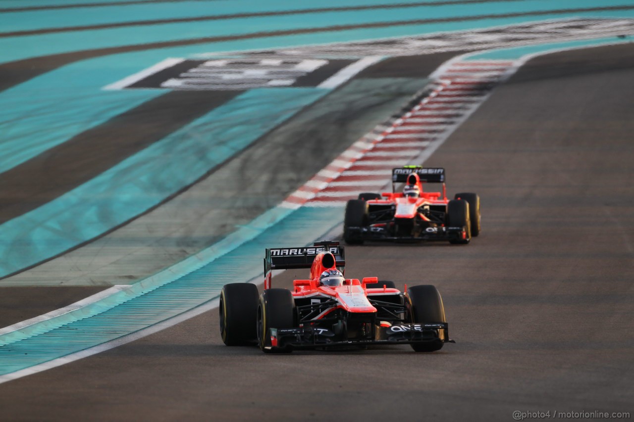 GP ABU DHABI, 03.11.2013- Gara, Jules Bianchi (FRA) Marussia F1 Team MR02