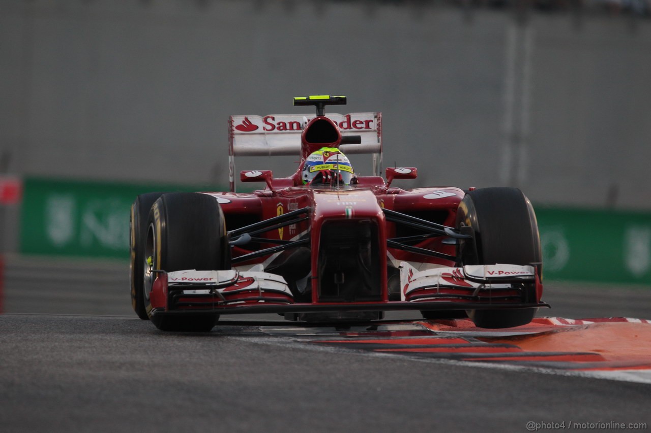 GP ABU DHABI, 03.11.2013- Gara, Felipe Massa (BRA) Ferrari F138