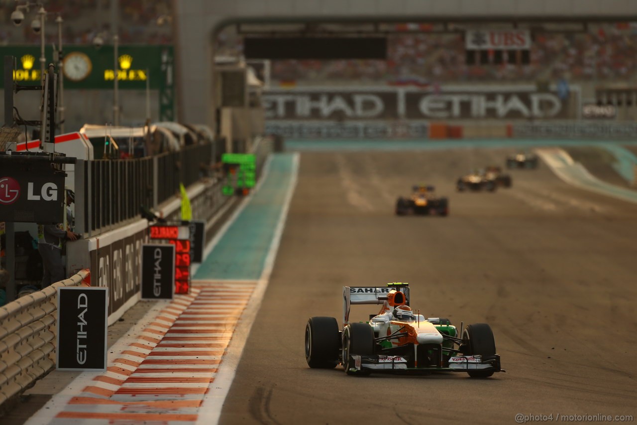 GP ABU DHABI, 03.11.2013- Gara, Adrian Sutil (GER), Sahara Force India F1 Team VJM06