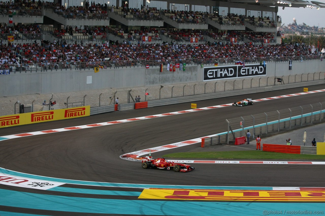 GP ABU DHABI, 03.11.2013- Gara, Fernando Alonso (ESP) Ferrari F138