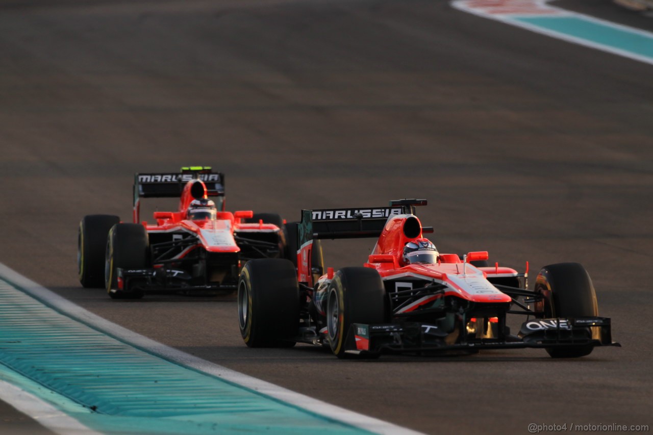 GP ABU DHABI, 03.11.2013- Gara, Jules Bianchi (FRA) Marussia F1 Team MR02