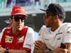 GP ABU DHABI, 03.11.2013- Fernando Alonso (ESP) Ferrari F138 e Lewis Hamilton (GBR) Mercedes AMG F1 W04 