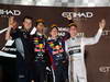 GP ABU DHABI, 03.11.2013- The Podium, winner Sebastian Vettel (GER) Red Bull Racing RB9, 2nd Mark Webber (AUS) Red Bull Racing RB9, 3rd Nico Rosberg (GER) Mercedes AMG F1 W04
