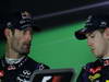 GP ABU DHABI, 03.11.2013- After Gara Press Conference,  Sebastian Vettel (GER) Red Bull Racing RB9 e Mark Webber (AUS) Red Bull Racing RB9