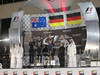 GP ABU DHABI, 03.11.2013- Podium., winner Sebastian Vettel (GER) Red Bull Racing RB9, 2nd Mark Webber (AUS) Red Bull Racing RB9, 3rd Nico Rosberg (GER) Mercedes AMG F1 W04