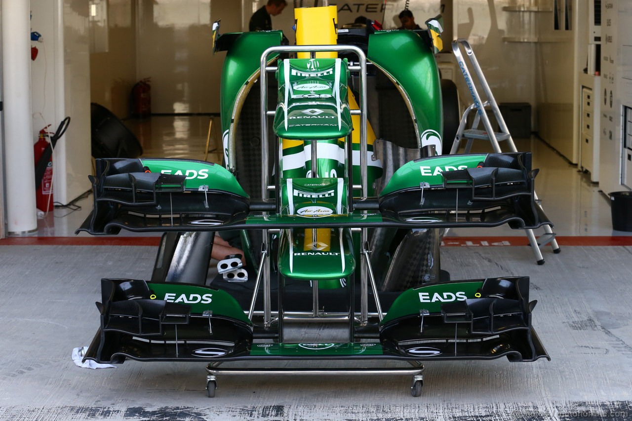 GP ABU DHABI, 31.10.2013- Caterham F1 CT03 front wing details 