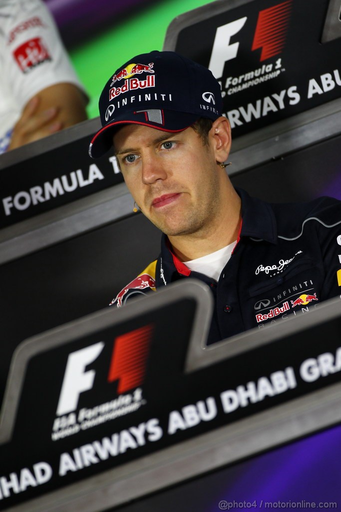 GP ABU DHABI, 31.10.2013- Giovedi' Press Conference, Sebastian Vettel (GER) Red Bull Racing RB9