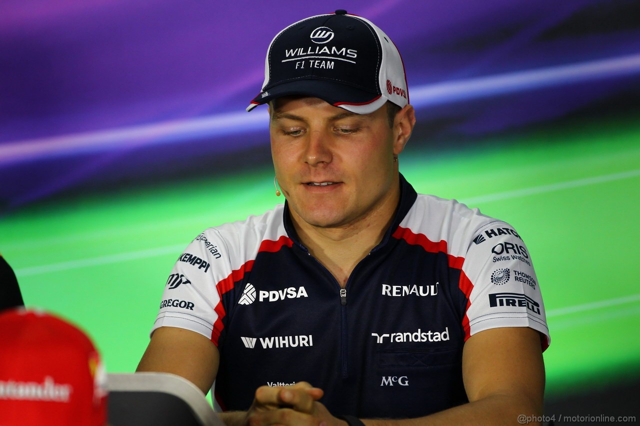 GP ABU DHABI, 31.10.2013- Giovedi' Press Conference, Valtteri Bottas (FIN), Williams F1 Team FW35