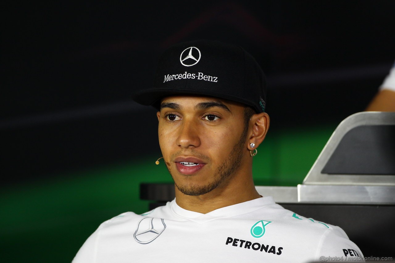 GP ABU DHABI, 31.10.2013- Giovedi' Press Conference, Lewis Hamilton (GBR) Mercedes AMG F1 W04