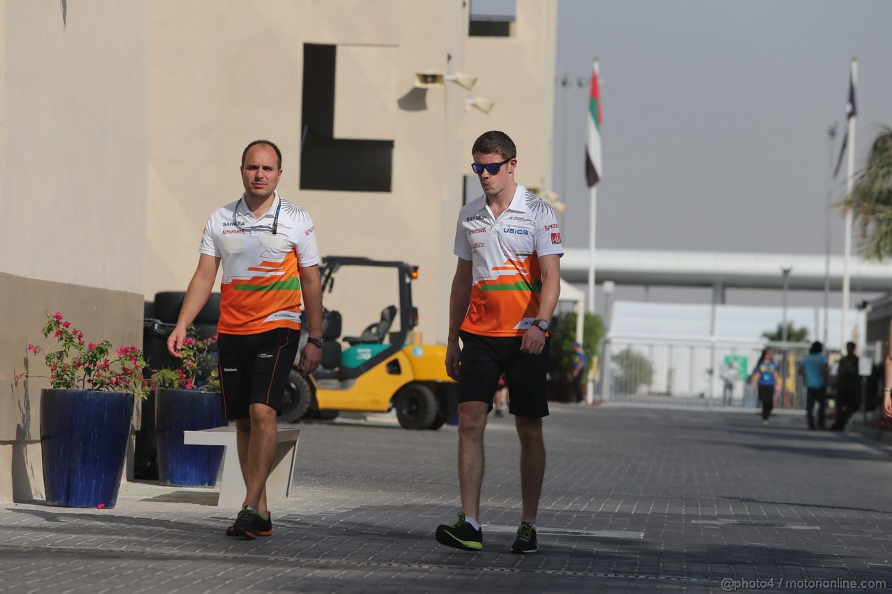 GP ABU DHABI, 31.10.2013- Paul di Resta (GBR) Sahara Force India F1 Team VJM06