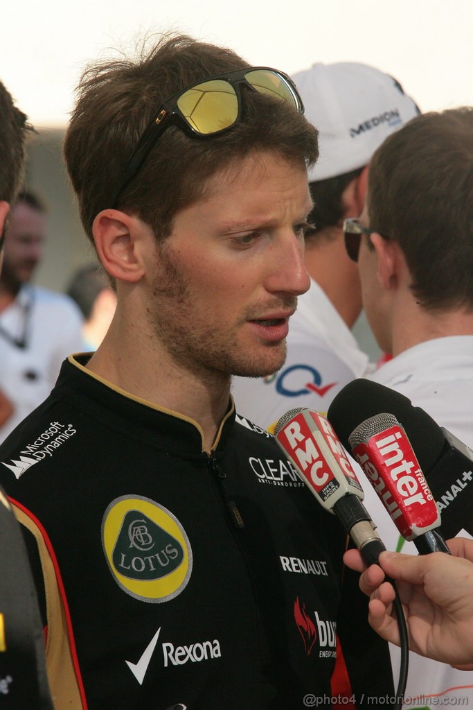 GP ABU DHABI, 31.10.2013- Romain Grosjean (FRA) Lotus F1 Team E21 