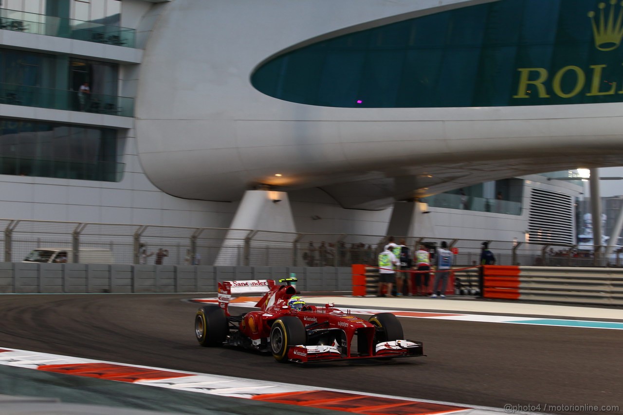 GP ABU DHABI, 02.11.2013- Qualifiche: Felipe Massa (BRA) Ferrari F138 
