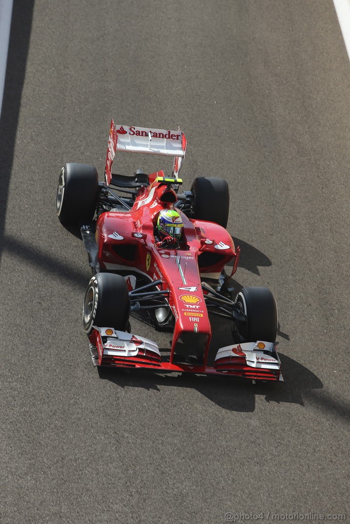 GP ABU DHABI, 02.11.2013- Prove Libere 3: Felipe Massa (BRA) Ferrari F138 
