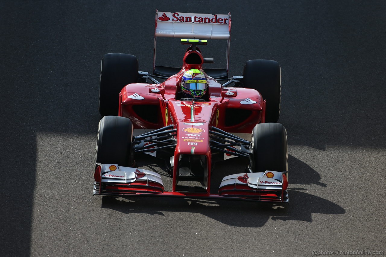 GP ABU DHABI, 02.11.2013- Prove Libere 3: Felipe Massa (BRA) Ferrari F138 
