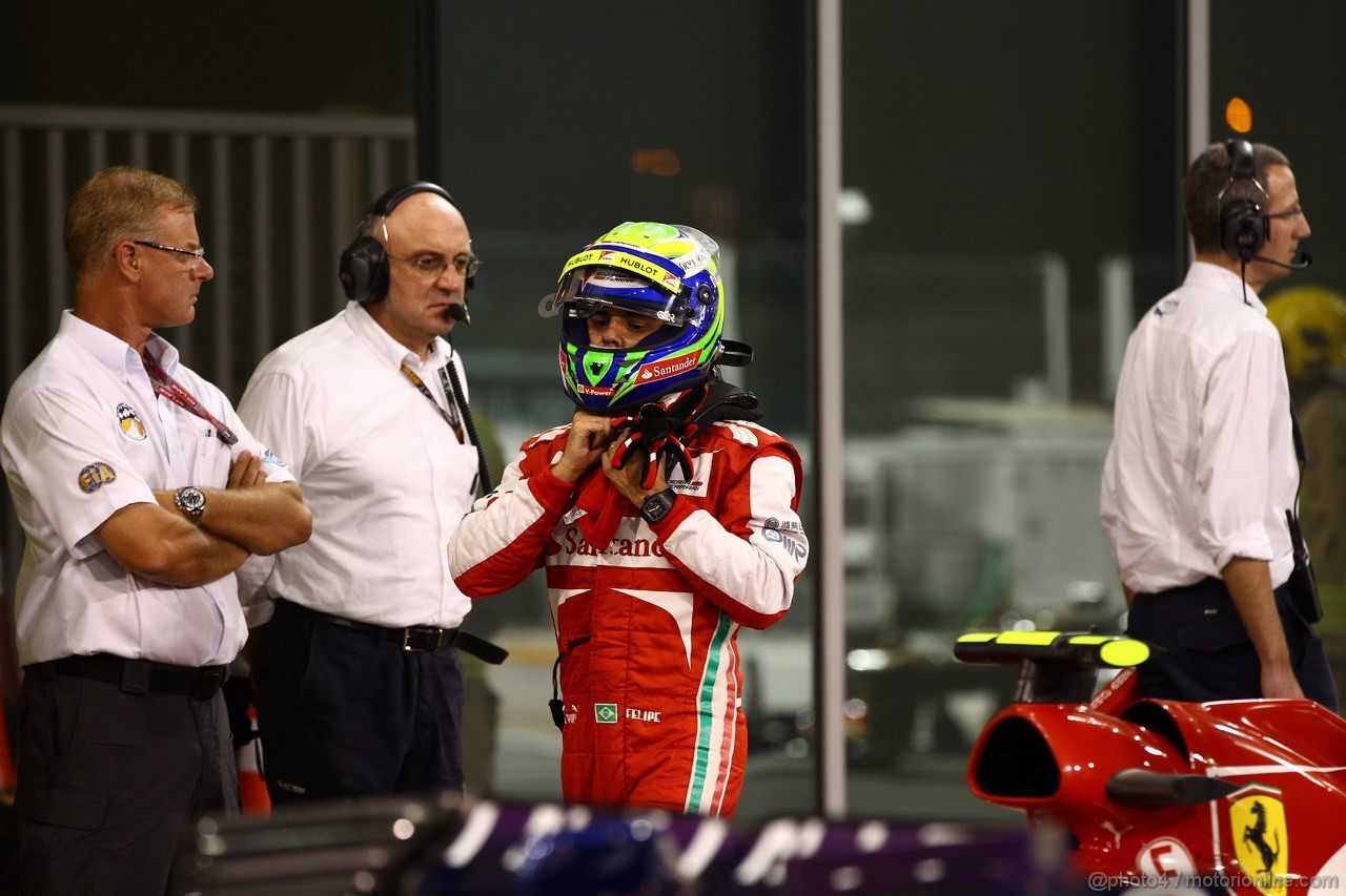 GP ABU DHABI, 02.11.2013- Qualifiche: Felipe Massa (BRA) Ferrari F138 
