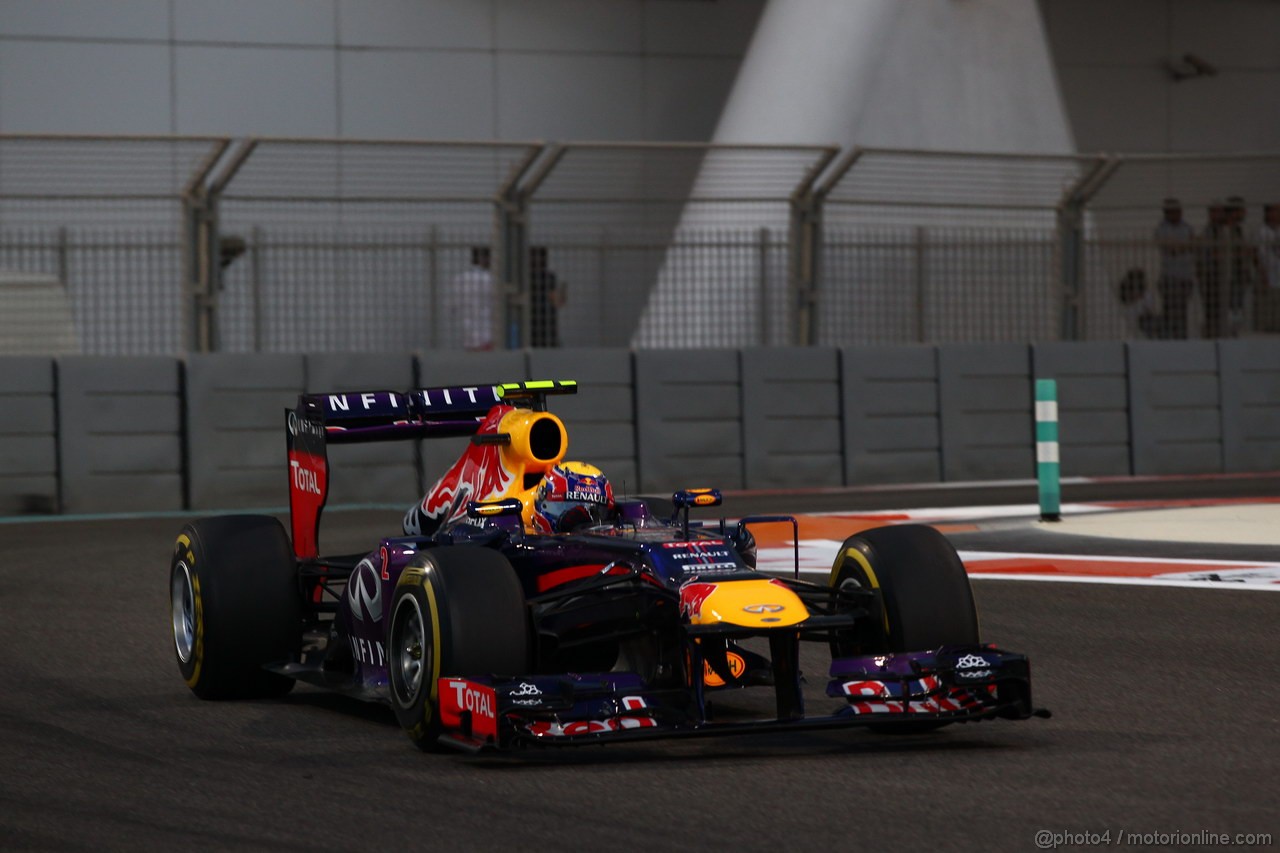 GP ABU DHABI, 02.11.2013- Qualifiche: Mark Webber (AUS) Red Bull Racing RB9 
