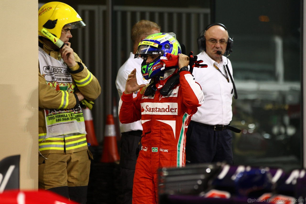 GP ABU DHABI, 02.11.2013- Qualifiche: Felipe Massa (BRA) Ferrari F138 
