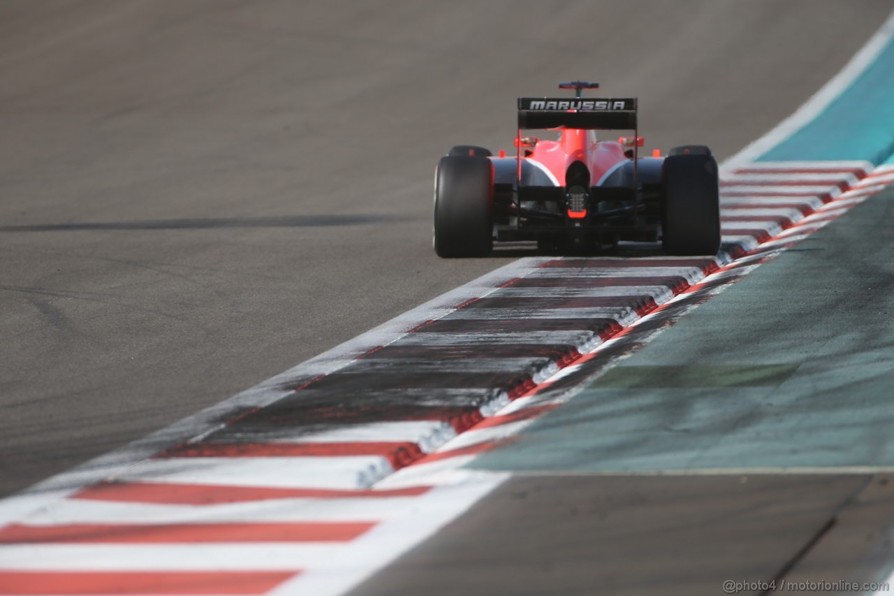 GP ABU DHABI, 02.11.2013- Prove Libere 3: Jules Bianchi (FRA) Marussia F1 Team MR02 
