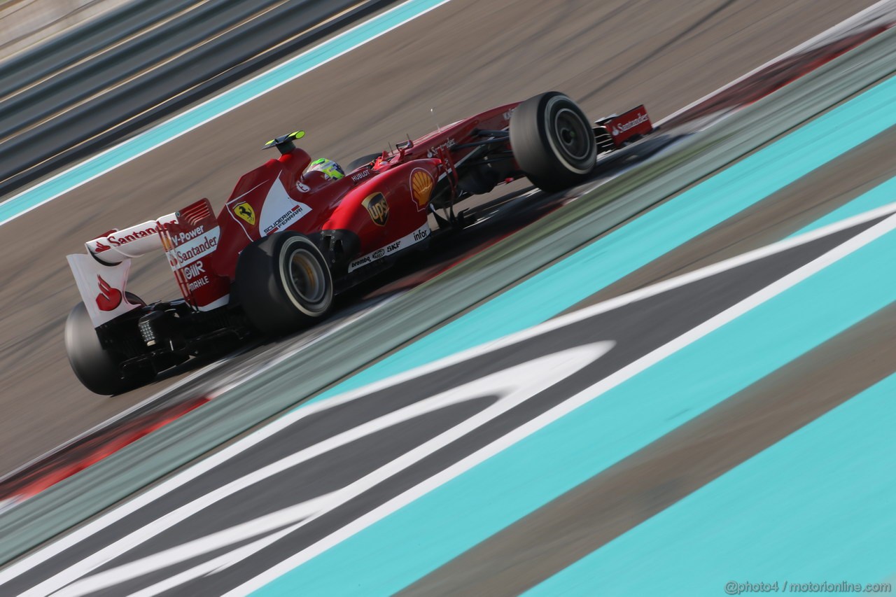 GP ABU DHABI, 02.11.2013- Prove Libere 3: Felipe Massa (BRA) Ferrari F138 
