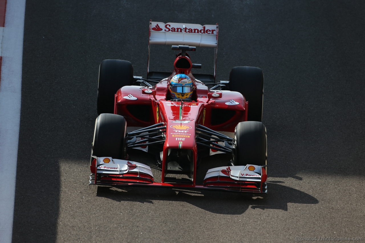 GP ABU DHABI, 02.11.2013- Prove Libere 3: Fernando Alonso (ESP) Ferrari F138 
