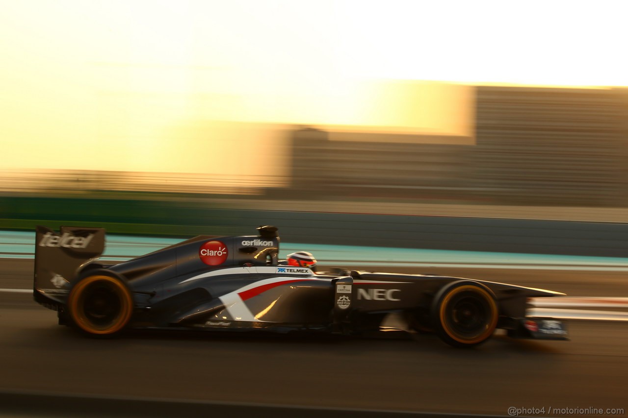 GP ABU DHABI, 02.11.2013- Qualifiche: Nico Hulkenberg (GER) Sauber F1 Team C32 
