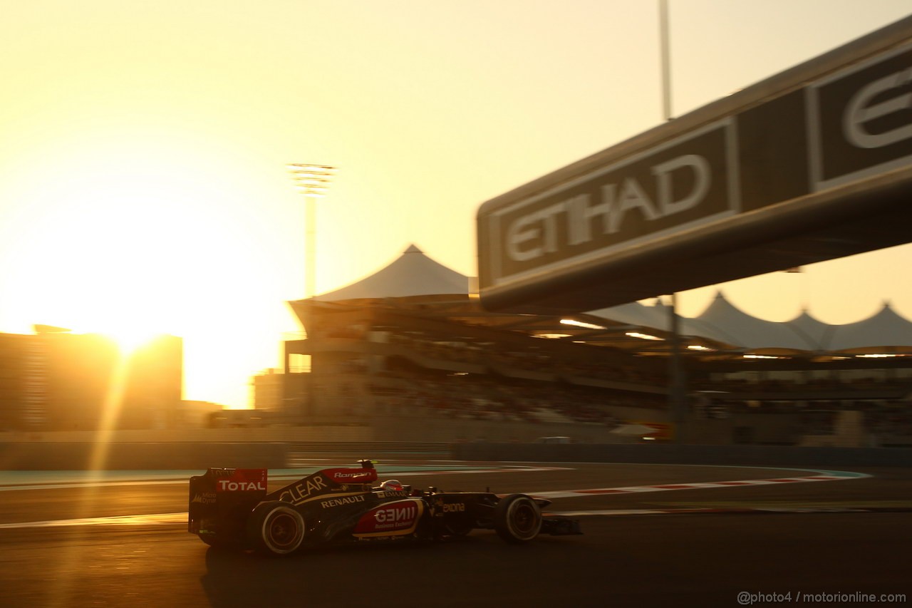 GP ABU DHABI, 02.11.2013- Qualifiche: Romain Grosjean (FRA) Lotus F1 Team E21 

