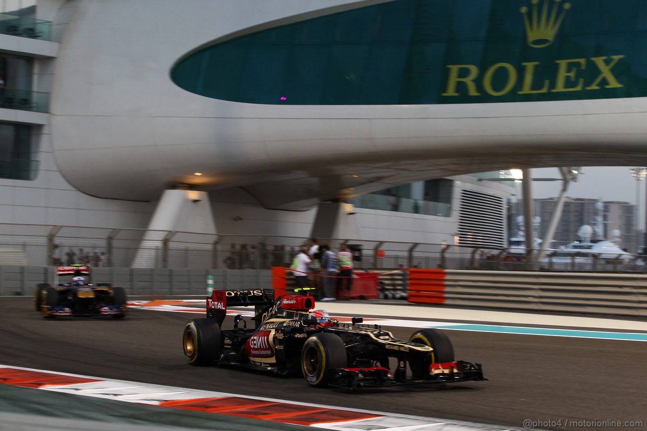 GP ABU DHABI, 02.11.2013- Qualifiche: Romain Grosjean (FRA) Lotus F1 Team E21 
