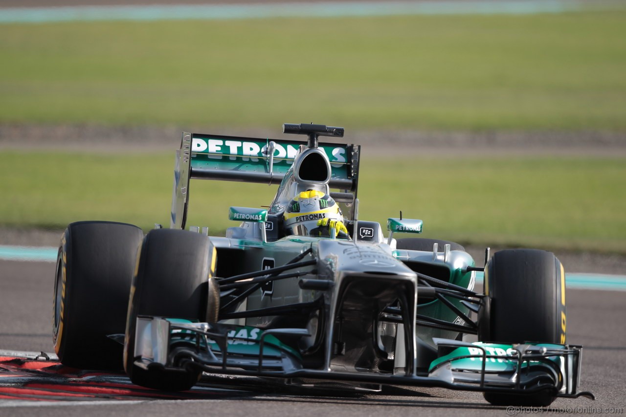GP ABU DHABI, 02.11.2013- Qualifiche: Nico Rosberg (GER) Mercedes AMG F1 W04 