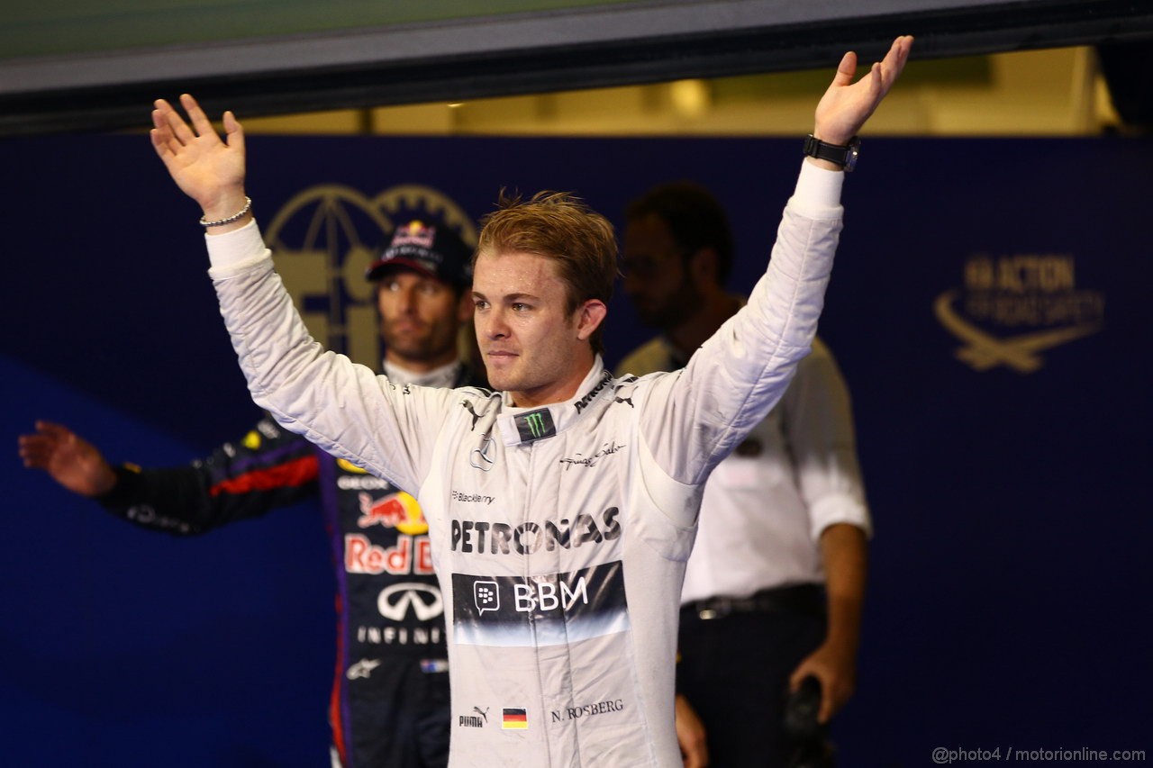 GP ABU DHABI, 02.11.2013- Qualifiche: Nico Rosberg (GER) Mercedes AMG F1 W04 (terzo)  