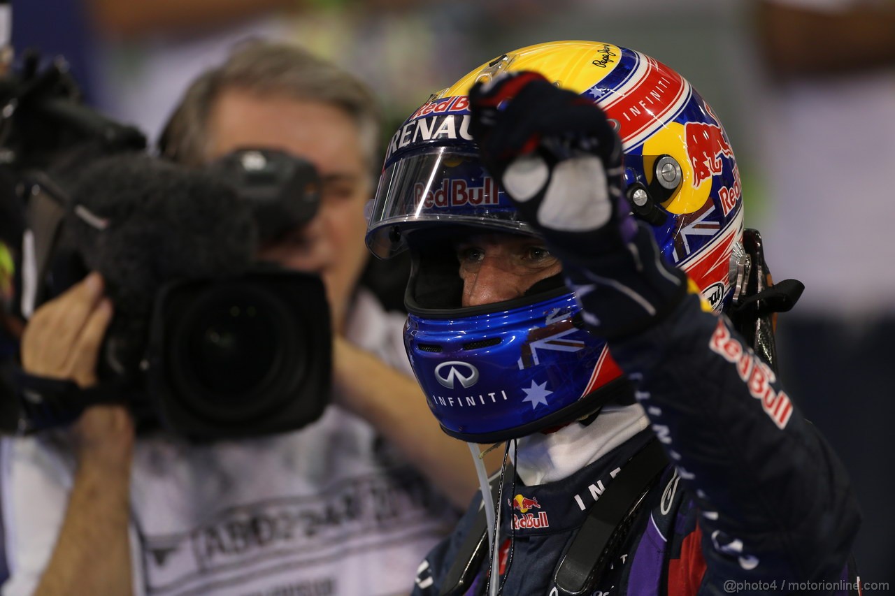 GP ABU DHABI, 02.11.2013- Qualifiche: Mark Webber (AUS) Red Bull Racing RB9 (pole position)