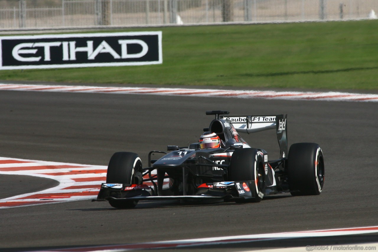 GP ABU DHABI, 02.11.2013- Qualifiche: Nico Hulkenberg (GER) Sauber F1 Team C32 