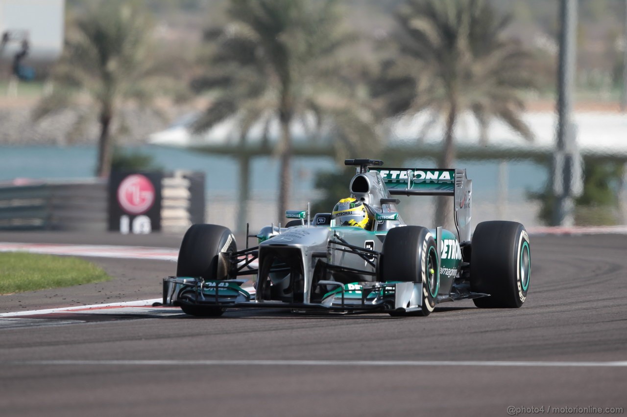 GP ABU DHABI, 02.11.2013- Qualifiche: Nico Rosberg (GER) Mercedes AMG F1 W04 