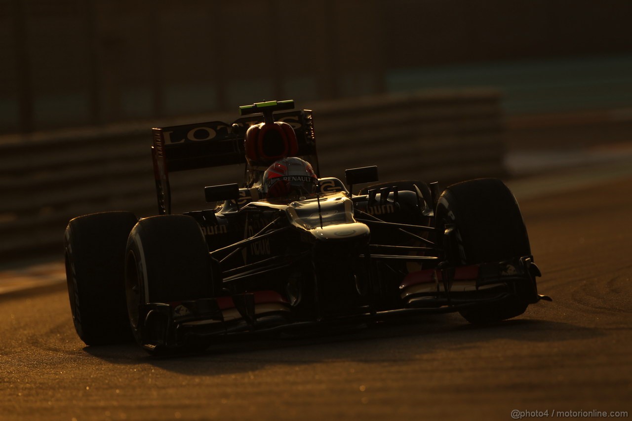 GP ABU DHABI, 02.11.2013- Qualifiche: Romain Grosjean (FRA) Lotus F1 Team E21 