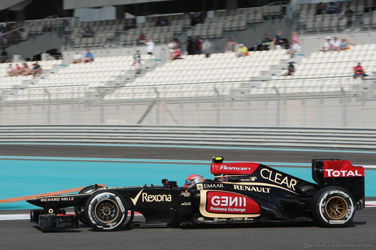 GP ABU DHABI, 02.11.2013- Qualifiche: Romain Grosjean (FRA) Lotus F1 Team E21 
