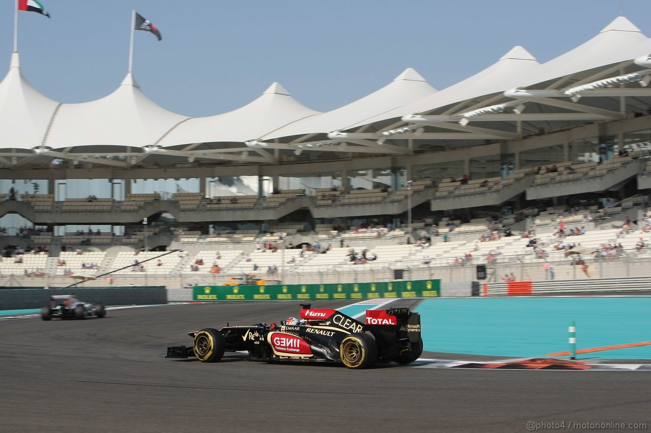 GP ABU DHABI, 02.11.2013- Qualifiche: Kimi Raikkonen (FIN) Lotus F1 Team E21 